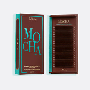 Mocha Brown FAVORITE Cashmere Faux Mink Lashes 0.03mm - Single Lengths (18 Lines Tray)
