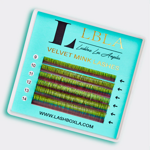 Velvet Mink 0.05mm Mixed Tray Lashes - Black/Yellow Tip Ombre