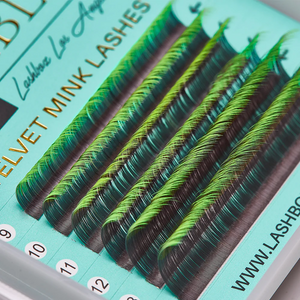 Velvet Mink 0.05mm Mixed Tray Lashes - Black/Yellow Tip Ombre