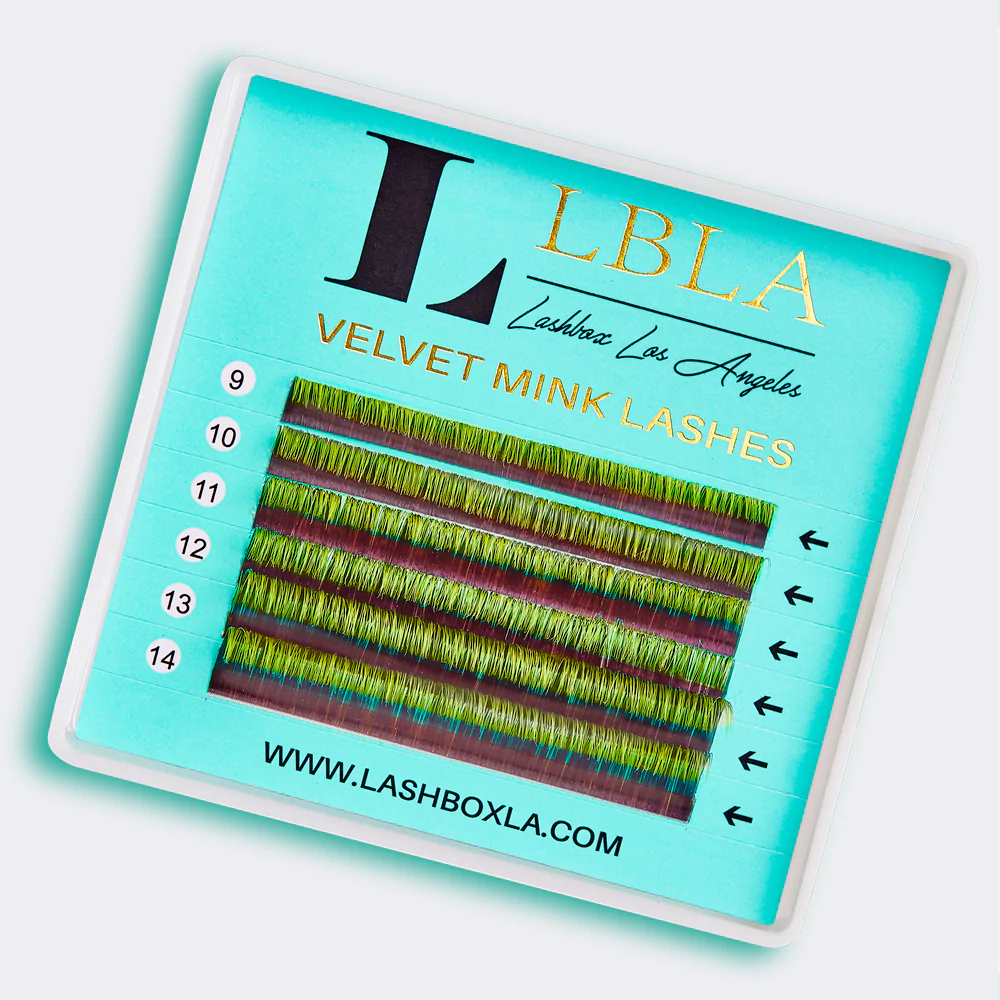 Velvet Mink 0.05mm Mixed Tray Lashes - Black/Yellow Tip Ombre