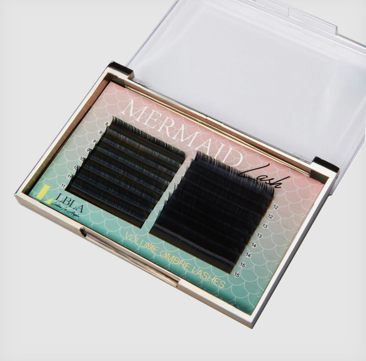 Mermaid Volume Ombre Lashes 0.05mm Mixed Tray - Green