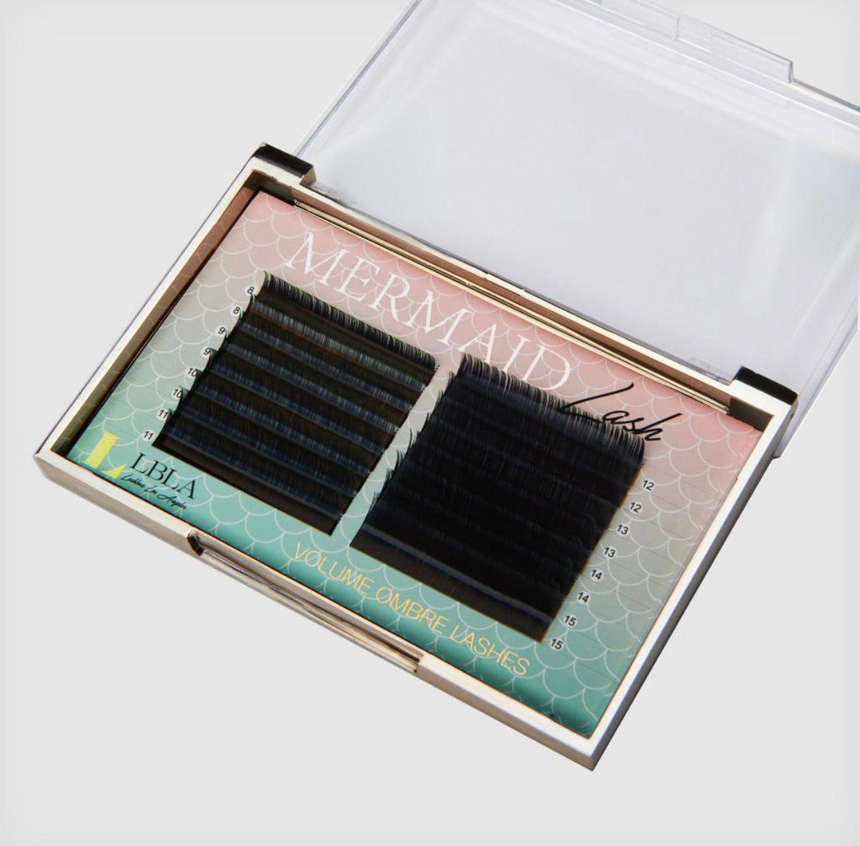 Mermaid Volume Ombre Lashes 0.05mm Mixed Tray - Green